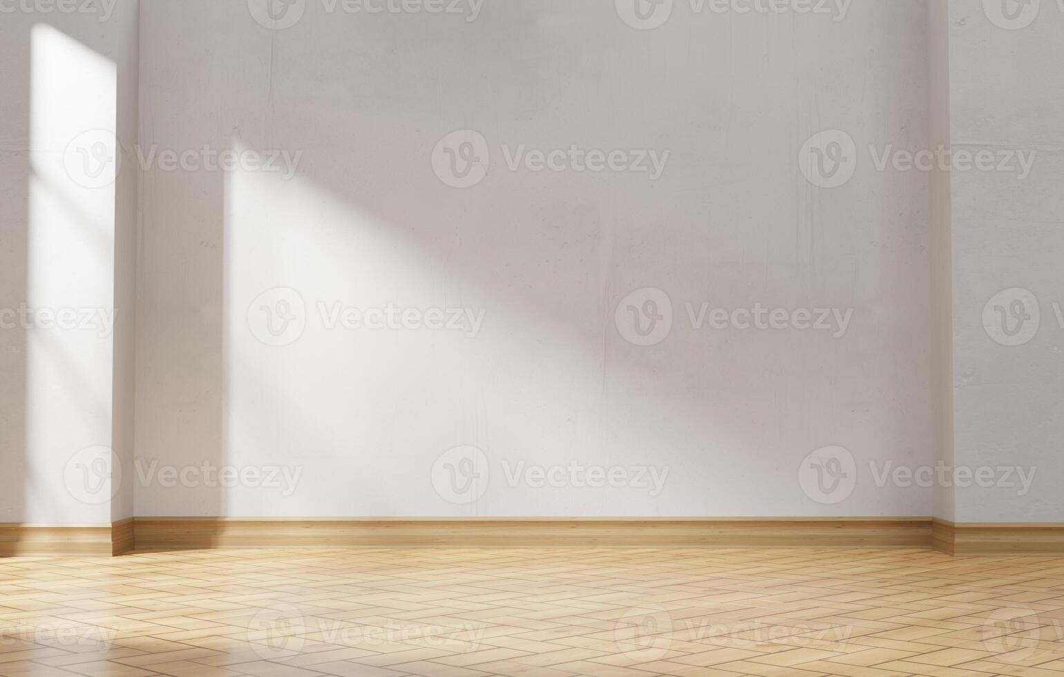White wall empty space background with window light for architecture showing space 3d rendering photo