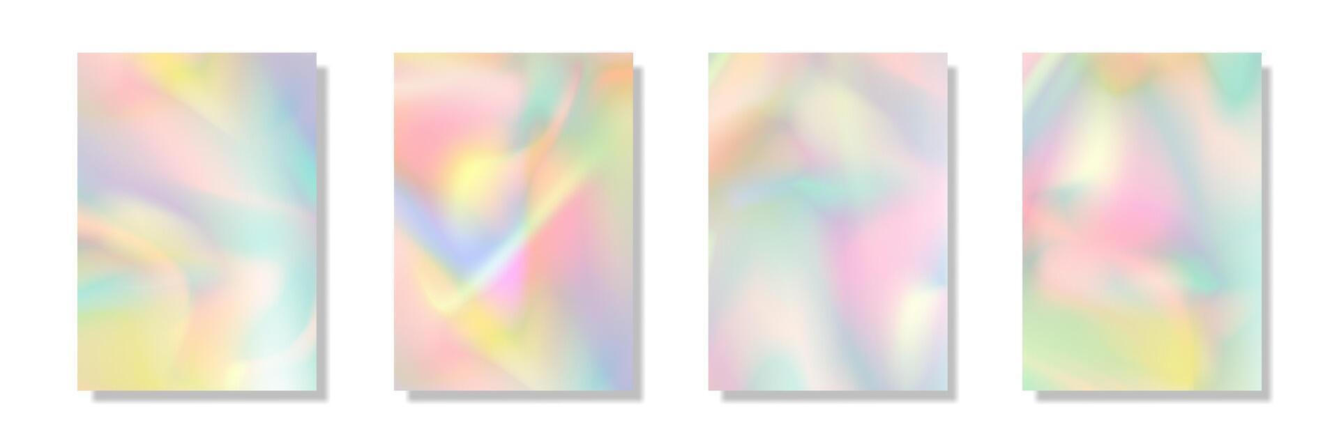 holographic pastel cover and pages for pattern,website and design. vector