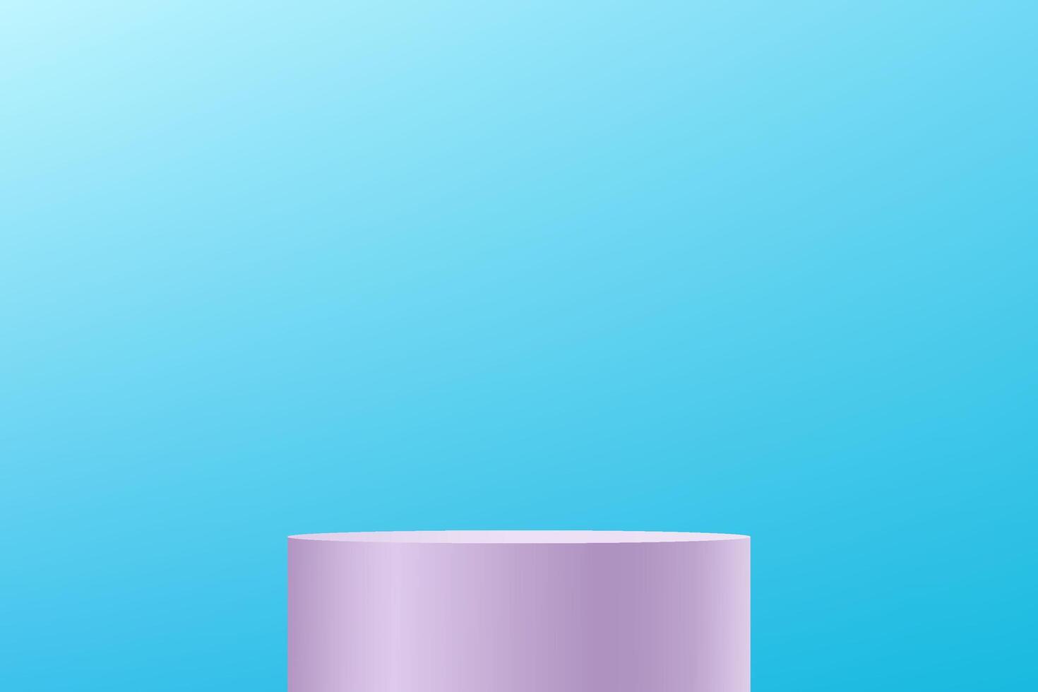 Blue background 3d with purple podium. Empty room with light effect. Space for selling products on the website. illustration. vector