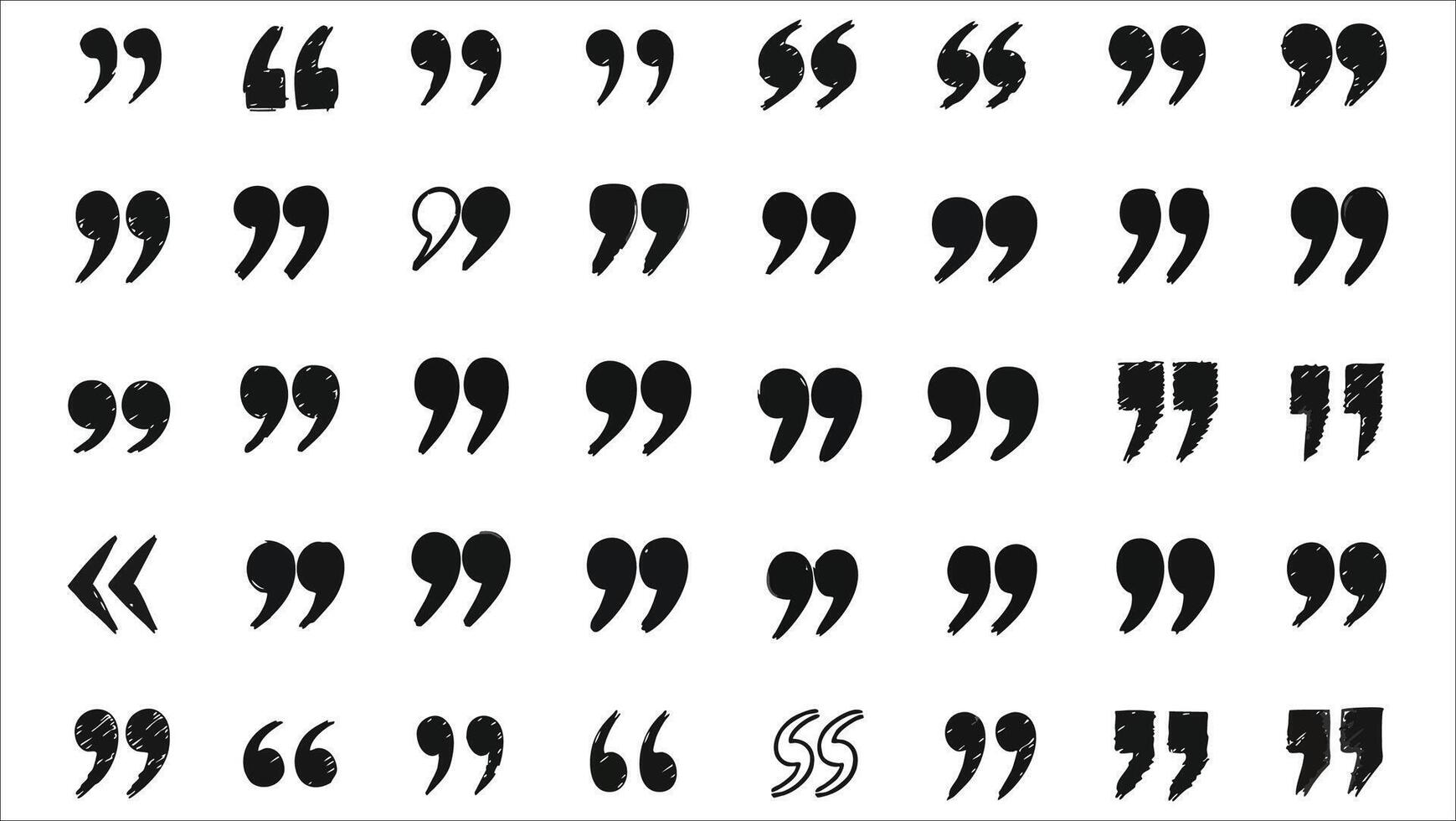 Download quotation marks set graphic resource for designers usage vector