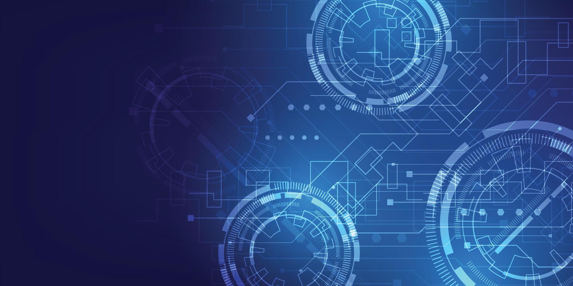 Digital technology geometric design vector