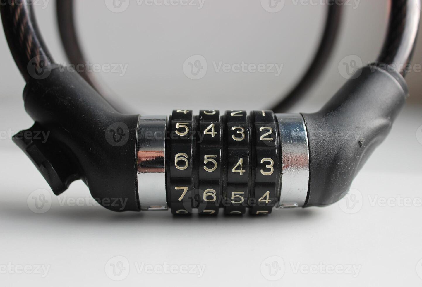 Random Rows of Numbers on a Black 4 Digit Lock. Selecting a Cipher for Combination Locks Illustrative Photo