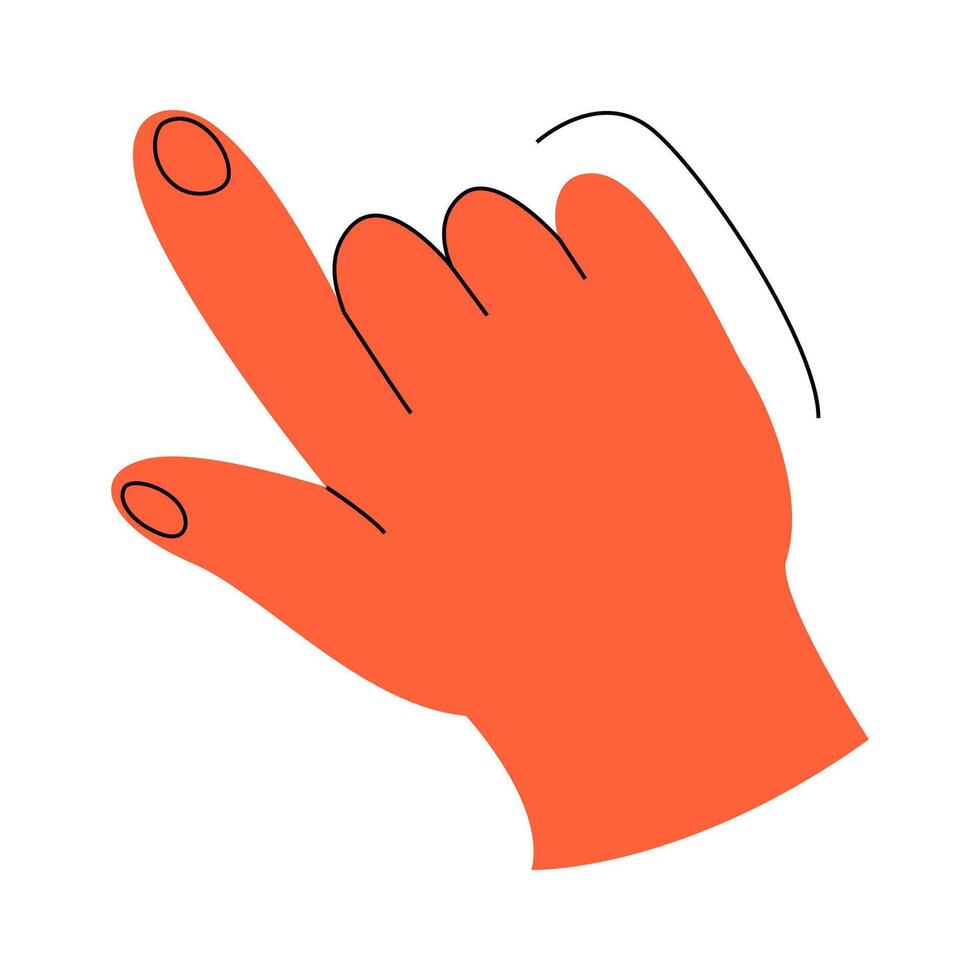 Gesture and hand showing non verbal element of communication. isolated open palm and rebellion symbol with doodles. Thumb up, rock and roll and okay, peace and first up vector