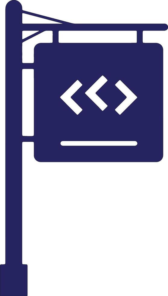 Programming Signpost Design Coding Community Landmark for Developers vector