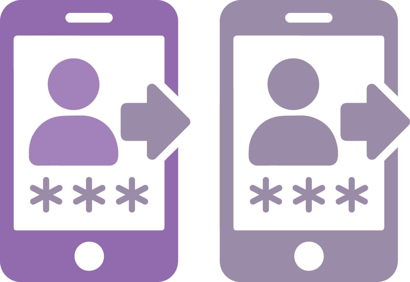 Flat-style icon representing phone login, ideal for websites, mobile apps, and digital platforms related to user authentication and account access. vector