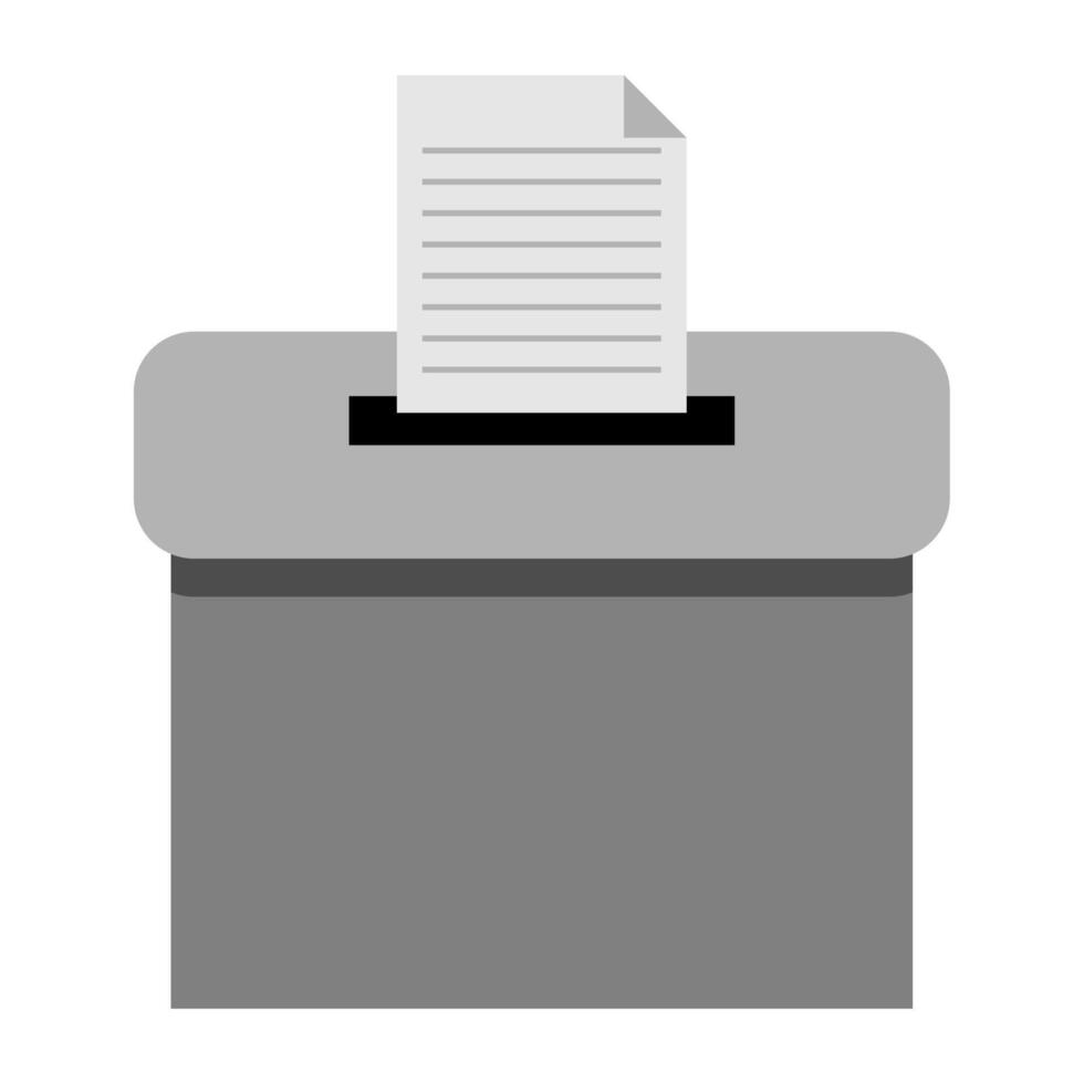 Box for inserting paper or inserting work results or choices vector