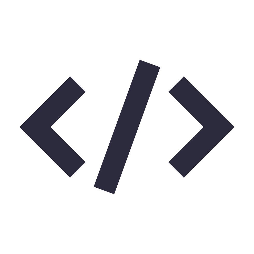 codificación icono programación firmar línea icono valores ilustración. vector