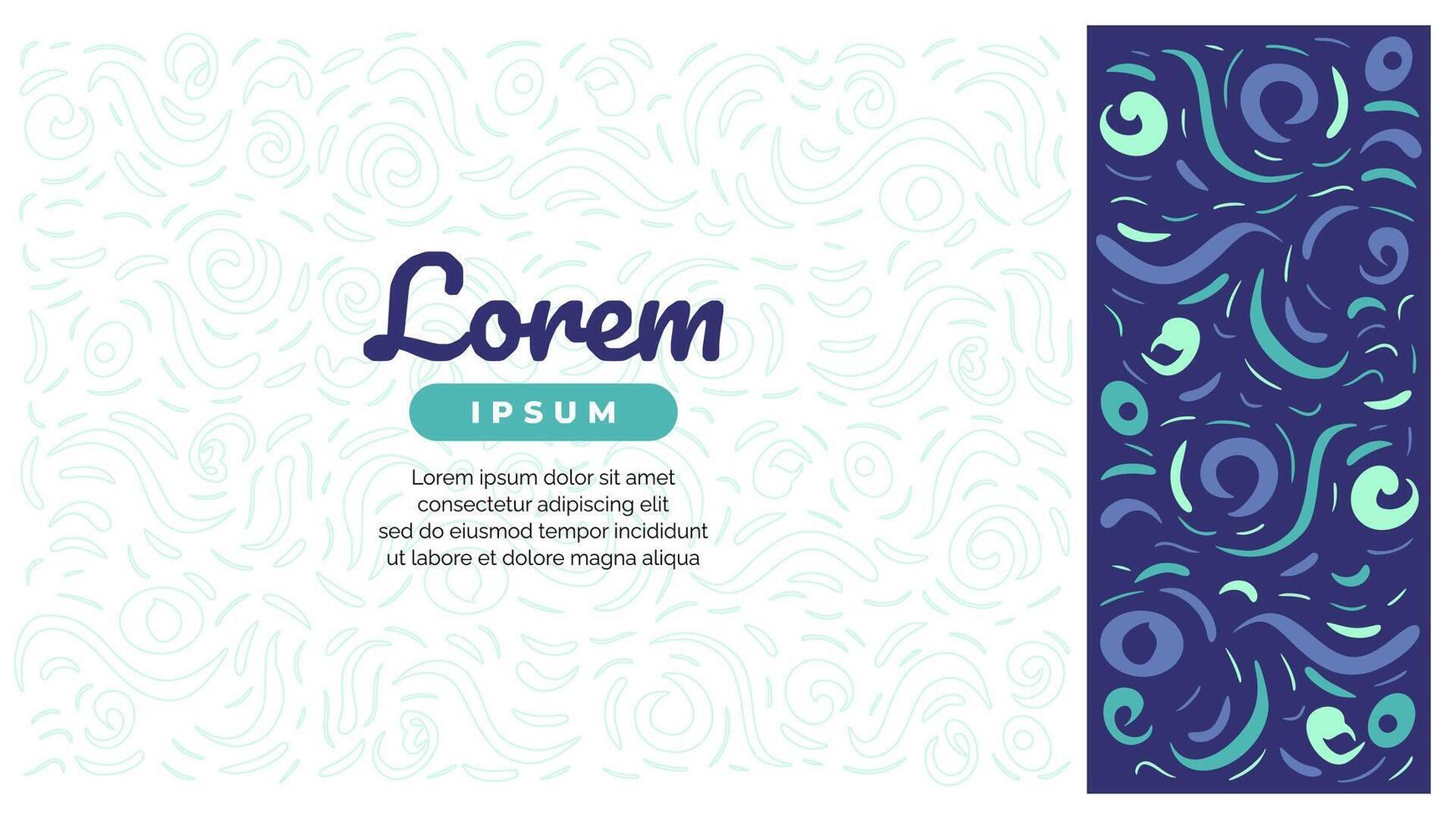 Modern abstract swirl pattern background. layout template with copy space vector