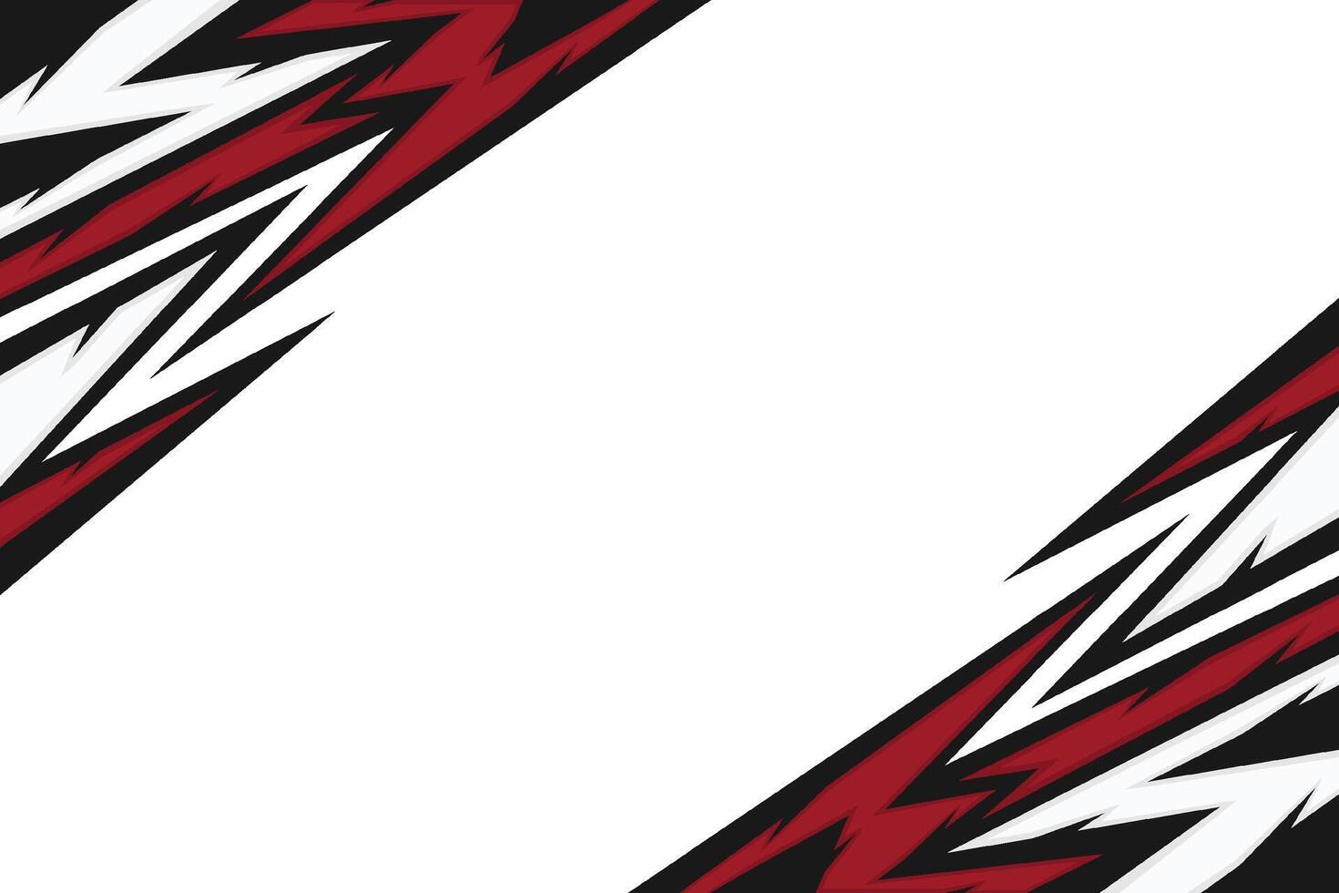 Abstract Sports Style Background With Sharp Edge Lightning Corner Frame vector