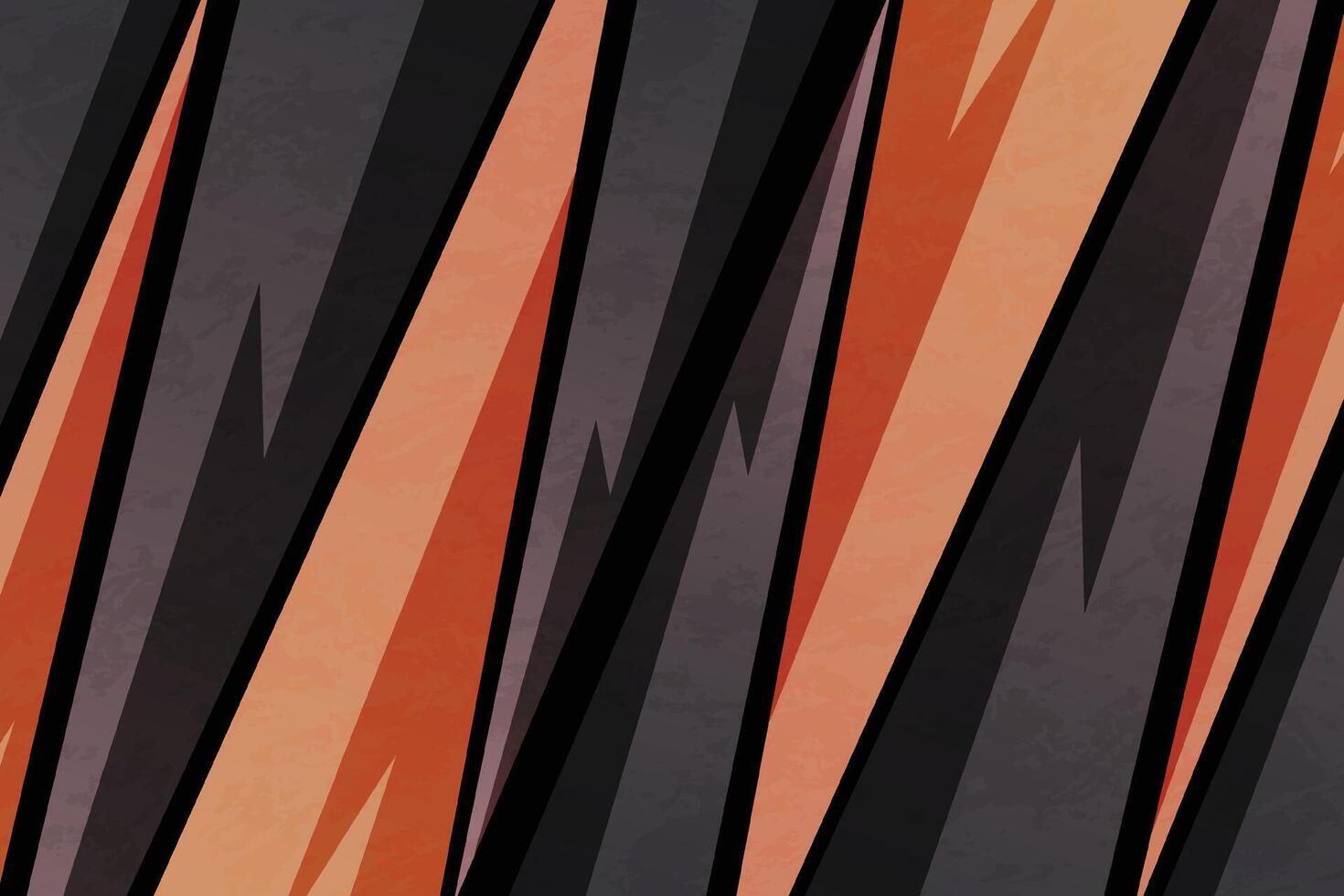 Abstract Dynamic Orange and Black Sharp Pattern Background with Grunge Style vector