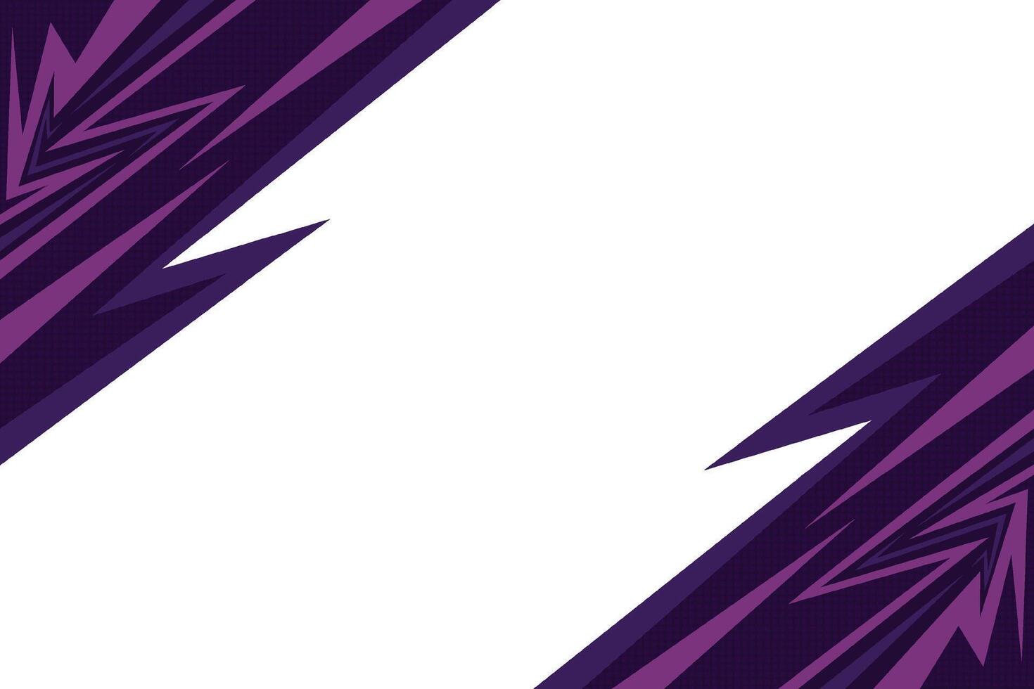Abstract Purple Lightning Corner Frame Background with White Space vector