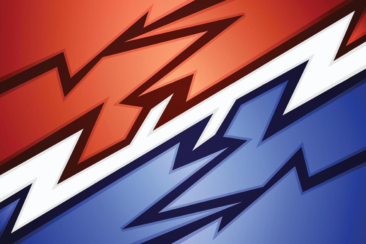 Dual Color Abstract Arrow Pattern Versus Background with Red and Blue Gradient vector