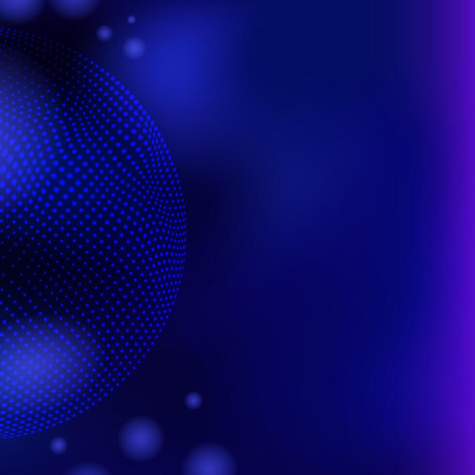 Global network connection concept. Big data visualization. Dots particles. Atom orb cyber technology. Abstract sphere. Digital design element vector