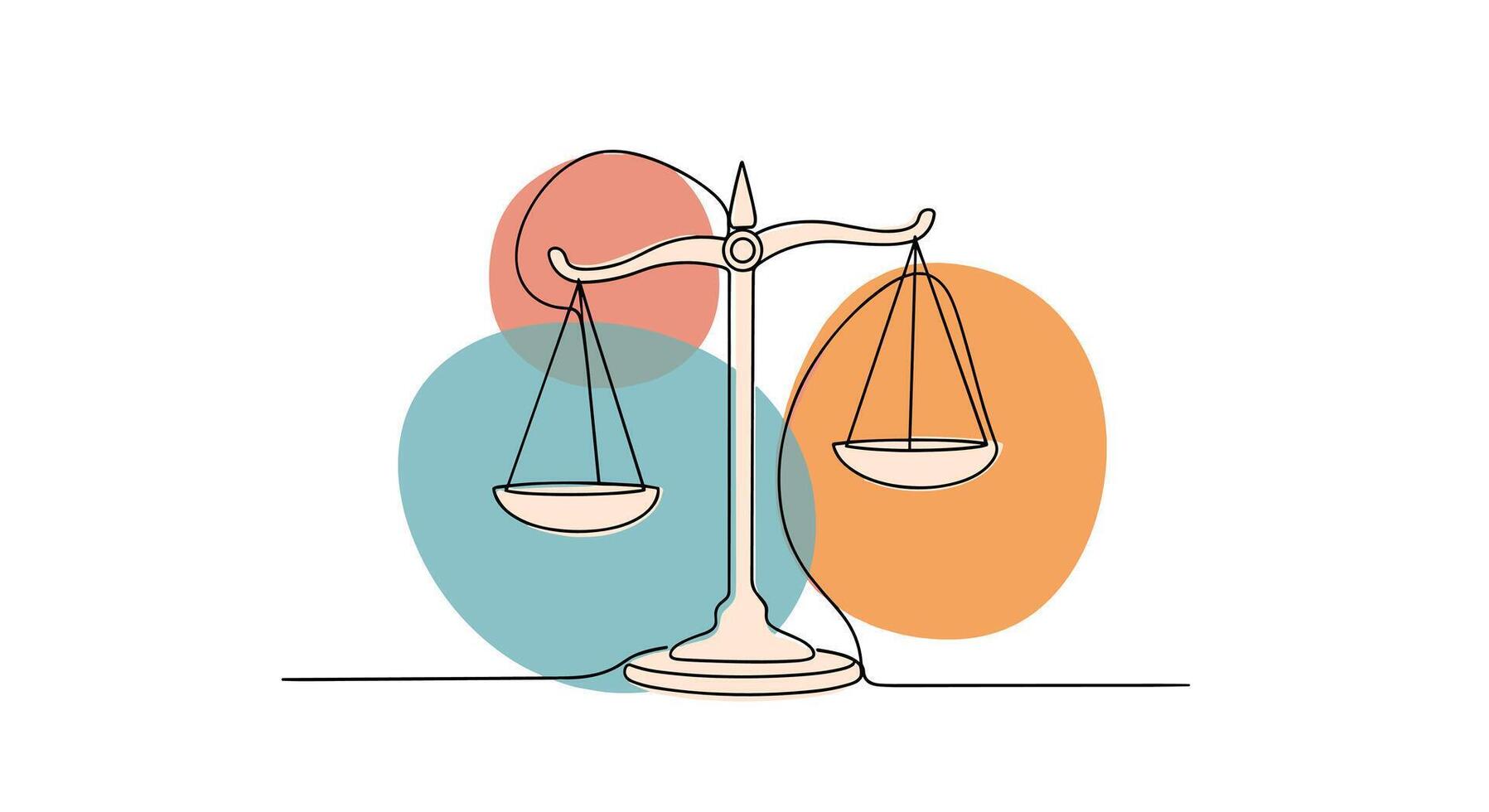 The visual representation of a balance scale symbolizing justice and legal proceedings and the importance of fairness and equality in the judicial system. vector
