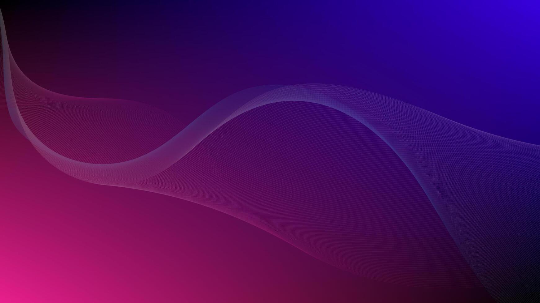 Modern abstract background with delicate, flowing, wavy lines. Vibrant blue, purple, and pink gradient creates a futuristic and elegant digital backdrop vector