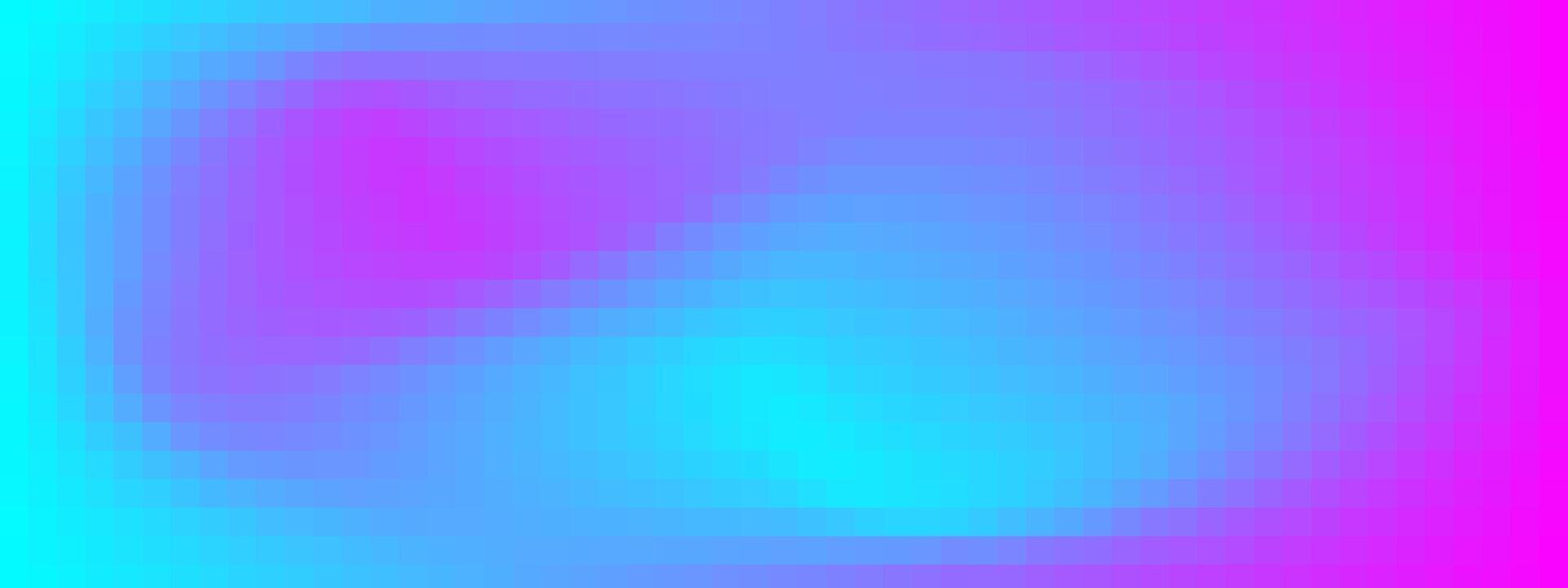 Cyan pixel background with pink and purple gradient mosaic. Geometric squares, blocks, tiles arranged randomly. abstract grid texture. Template backdrop for modern digital media and design. vector