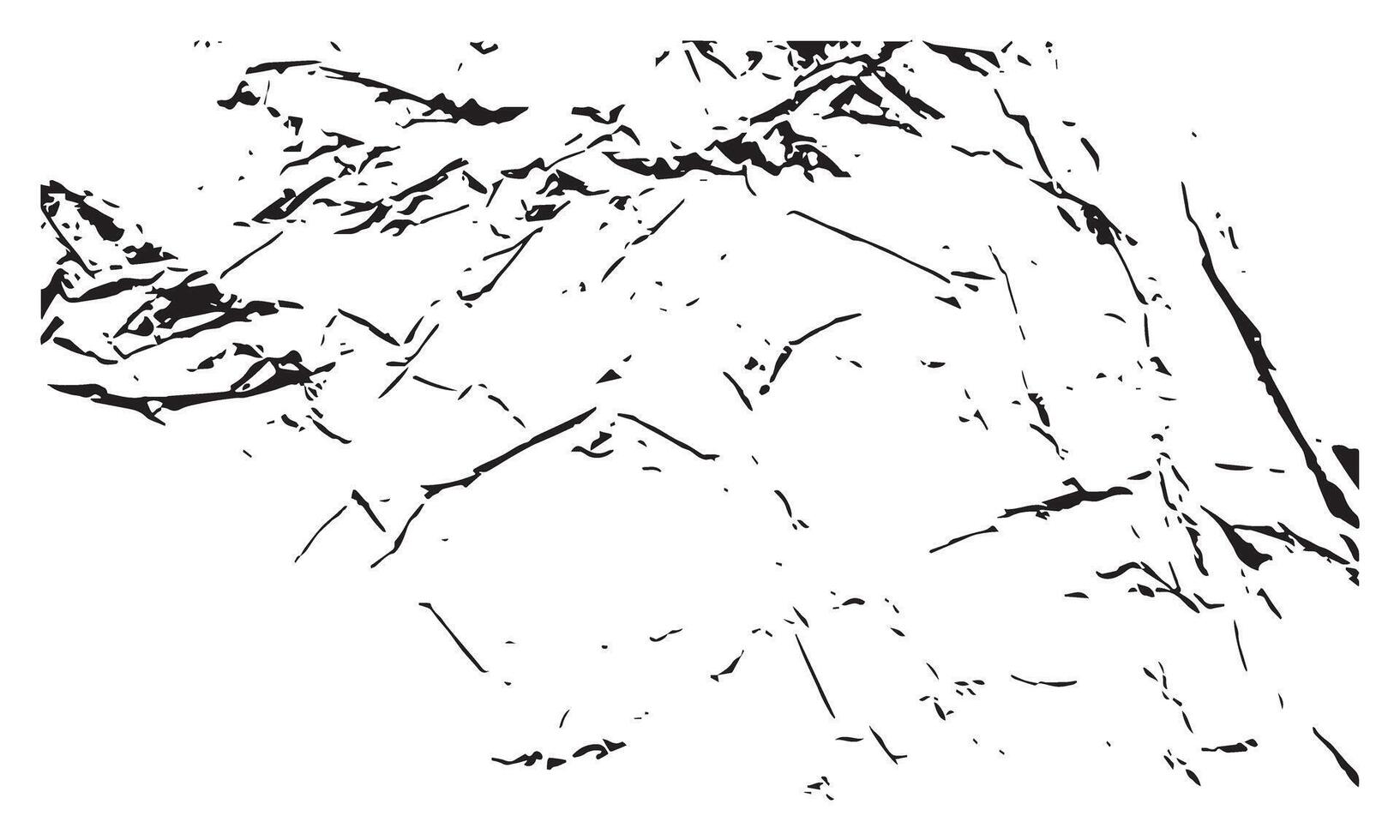 Black jagged abstract shapes are scattered across a white background creating random patterns vector