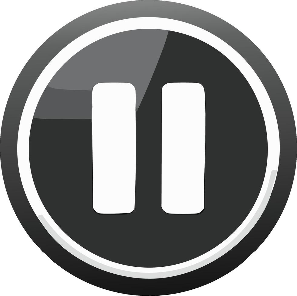 A black and white button with two buttons vector