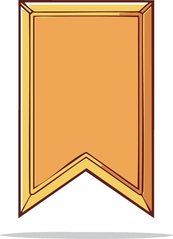 Golden Ribbon Banner with V Shape for Design Element vector