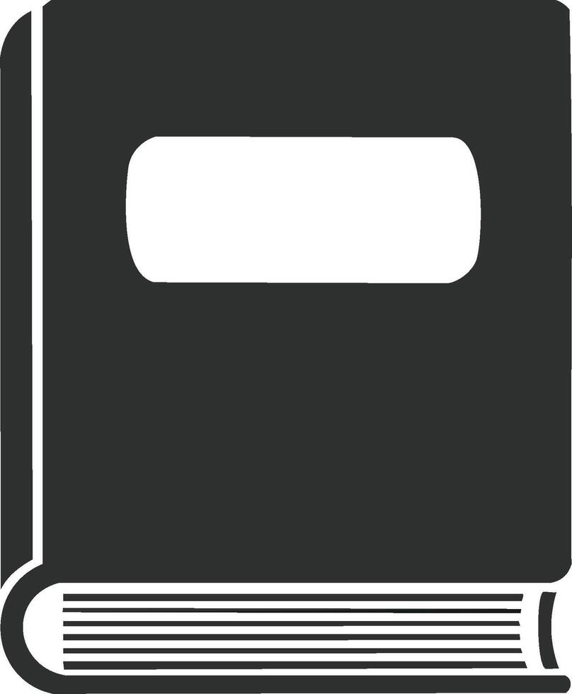 Simple book icon illustration. Closed textbook or diary symbol for education, knowledge, and library concepts vector