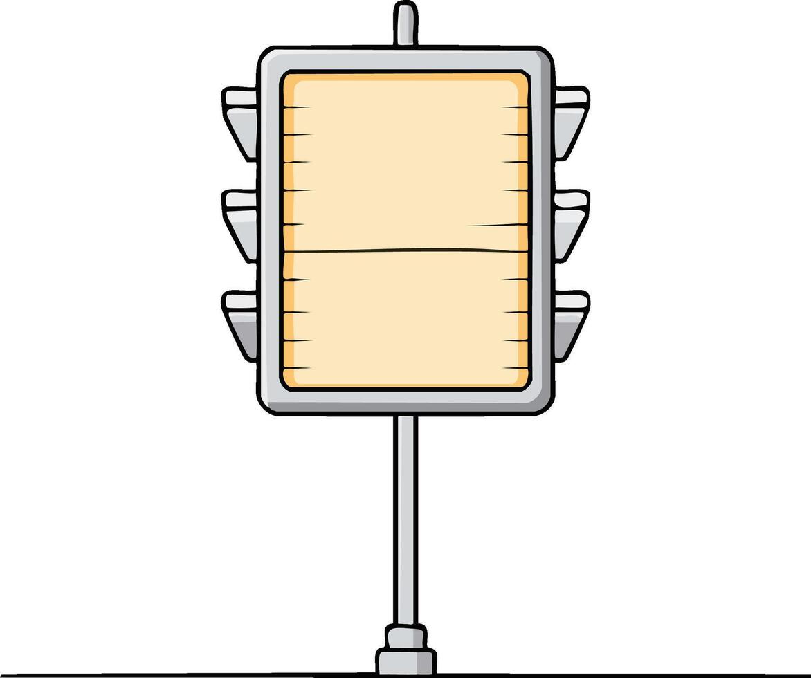 Traffic signal inspired blank signpost with copy space for messages and advertisements vector