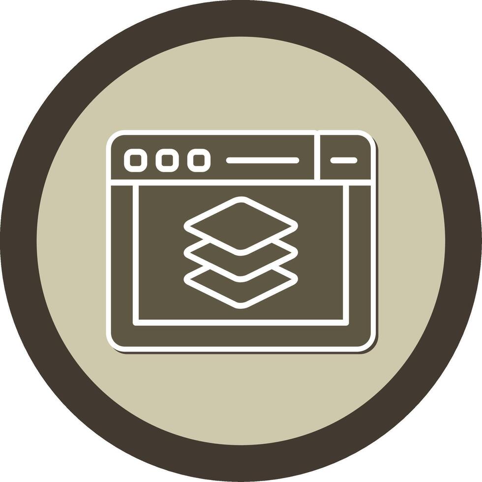 Full Stack Dev Toolbox Glyph Dual Tone Sticker Circle vector