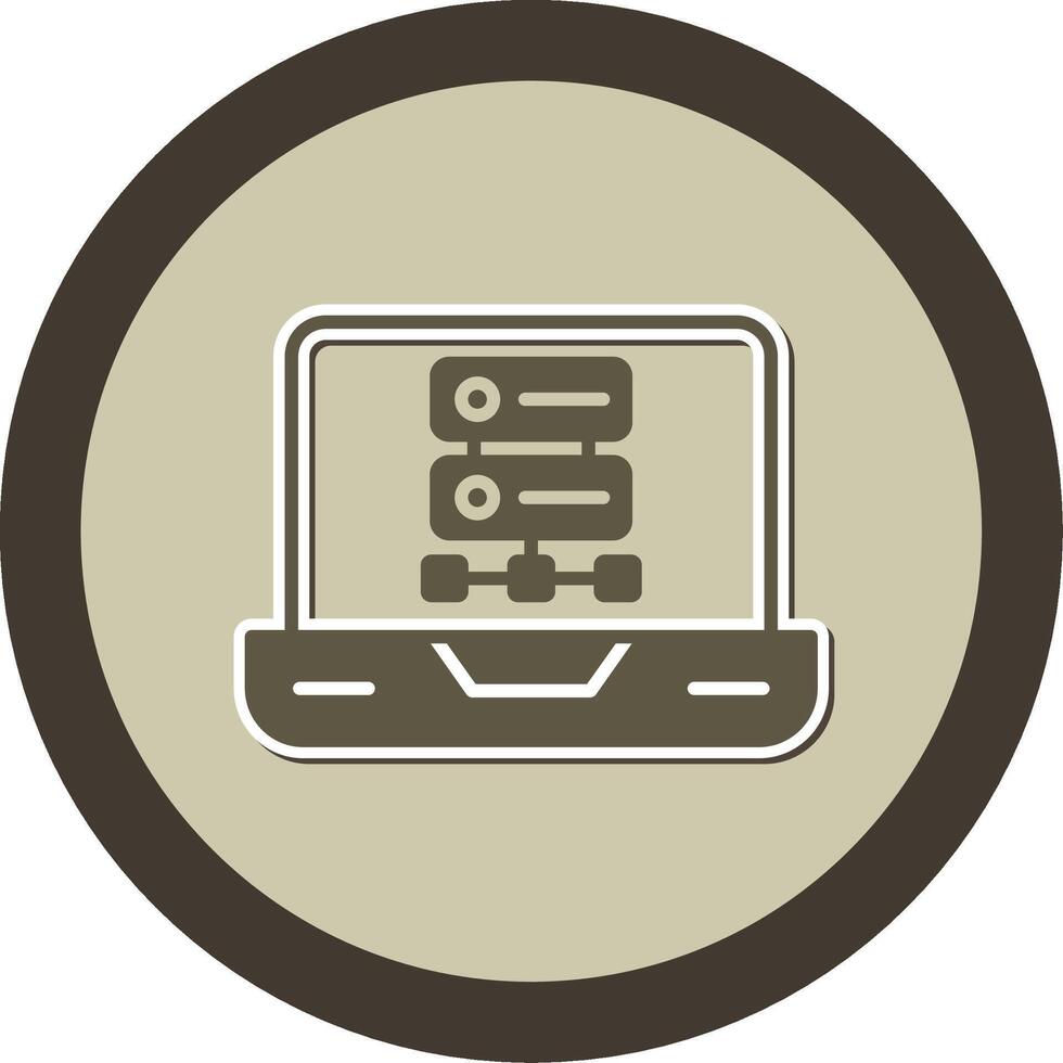 NoSQL Flexible DB Structure Glyph Dual Tone Sticker Circle vector