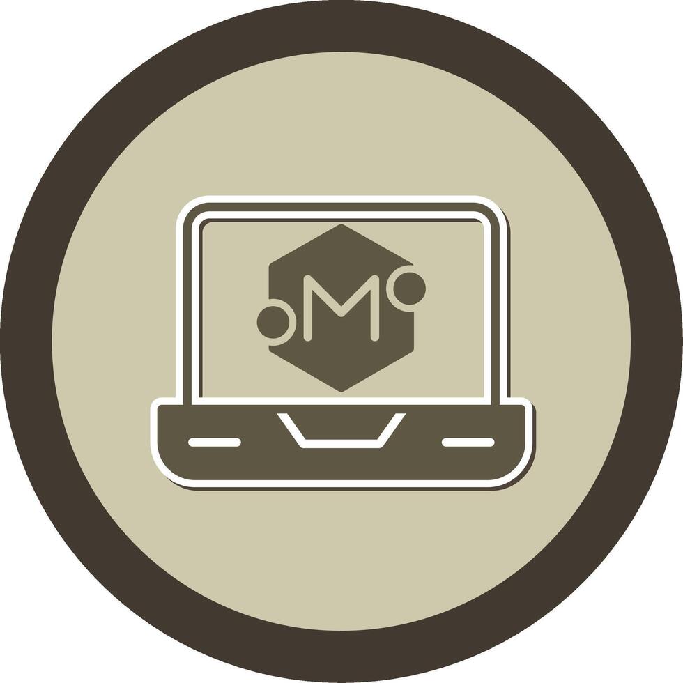 Redis In Memory Cache Glyph Dual Tone Sticker Circle vector