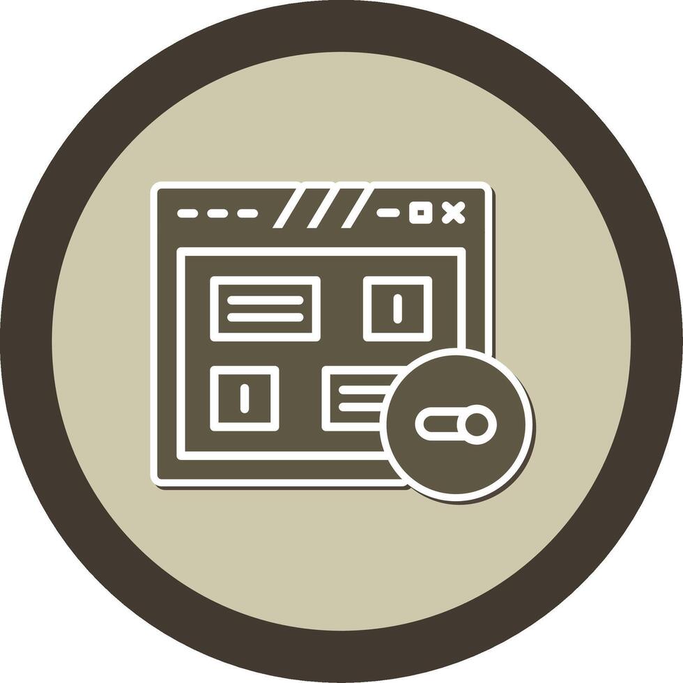 Interactive Call to Action Button Glyph Dual Tone Sticker Circle vector