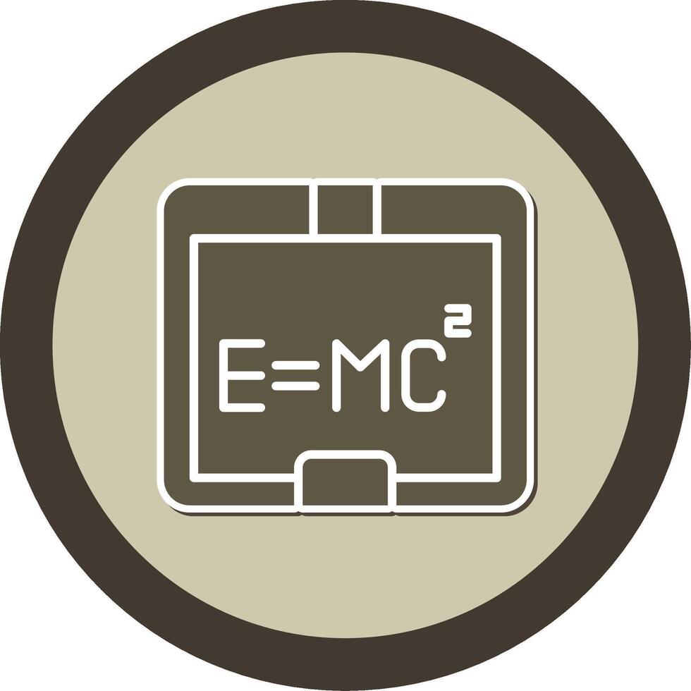 Math Equation with Variables Glyph Dual Tone Sticker Circle vector