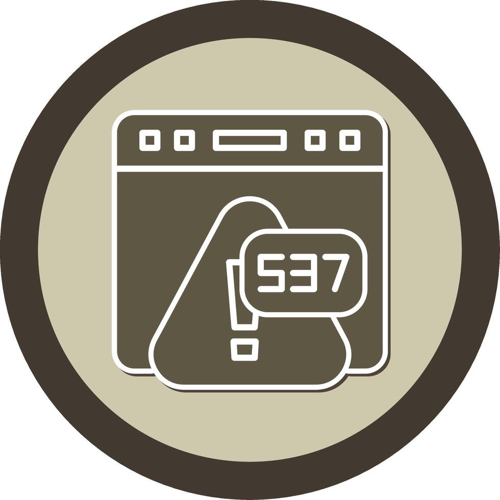 Error 537 Redis Cache Failure Glyph Dual Tone Sticker Circle vector