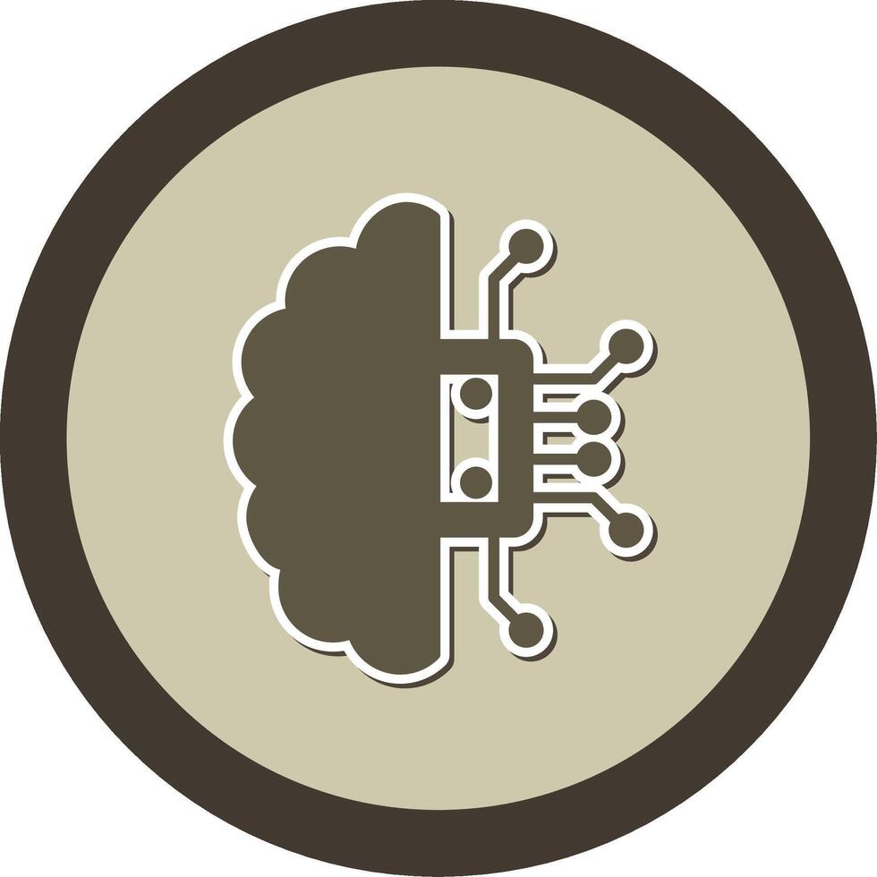 programación código interfaz glifo doble tono pegatina circulo vector