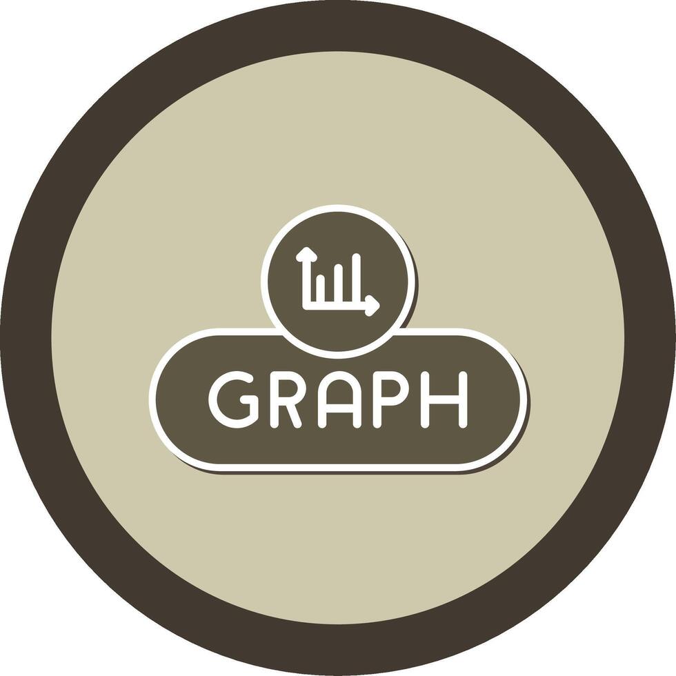 Generate Graph Button Glyph Dual Tone Sticker Circle vector