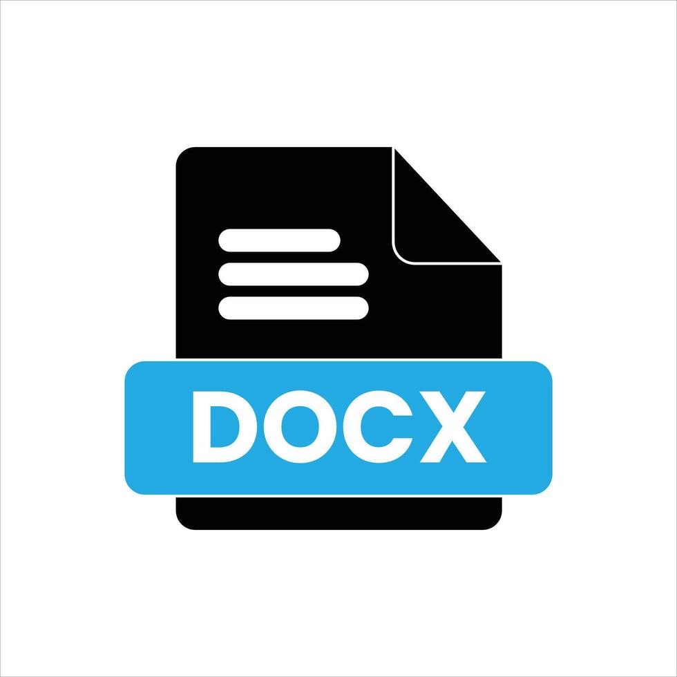 DOCX File Icon Illustrative Digital Representation, Document, Information, File Format, Data Storage vector