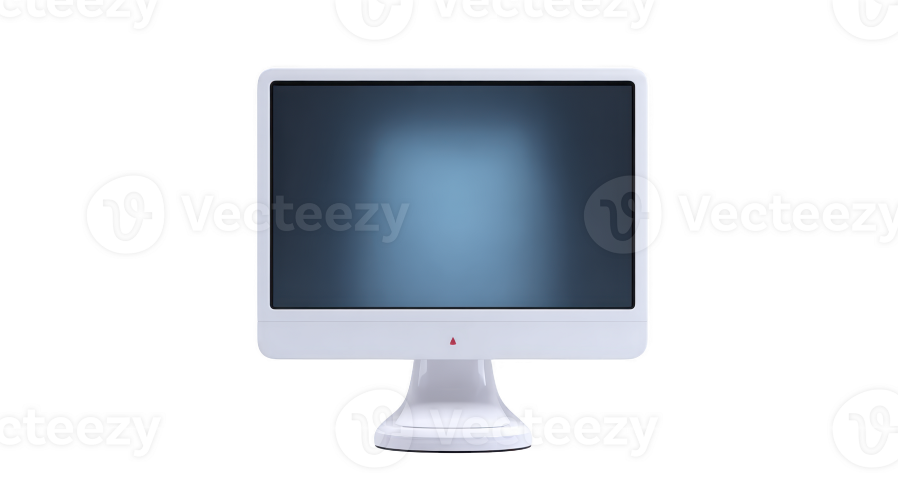 computador monitor branco tela moderno exibição em branco fundo tecnologia dispositivo isolado digital equipamento Área de Trabalho eletrônico mínimo Projeto branco computador monitor com em branco tela cria moderno png