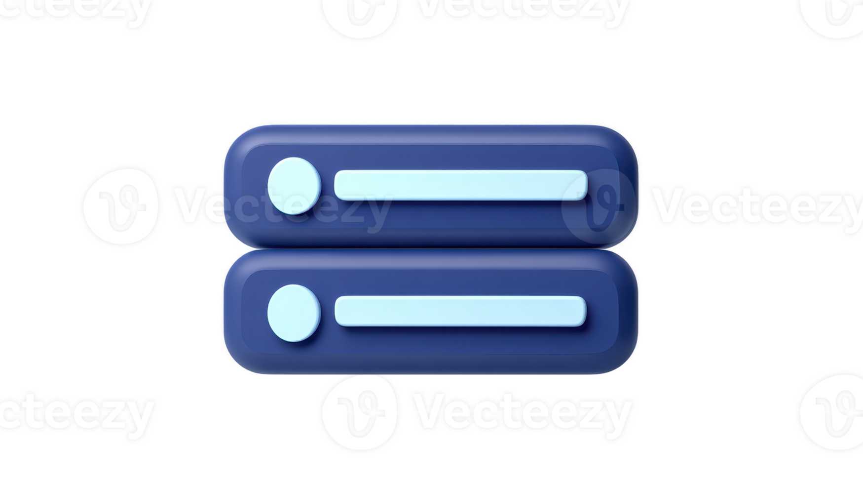 Blue button rounded rectangle minimal design 3D icon user interface modern digital web element light blue accent technology png