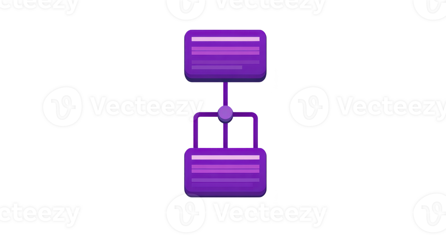 Flowchart diagram process connection purple rectangle business organization structure technology Flowchart with two connected purple rectangles showing process or organizational structure modern png
