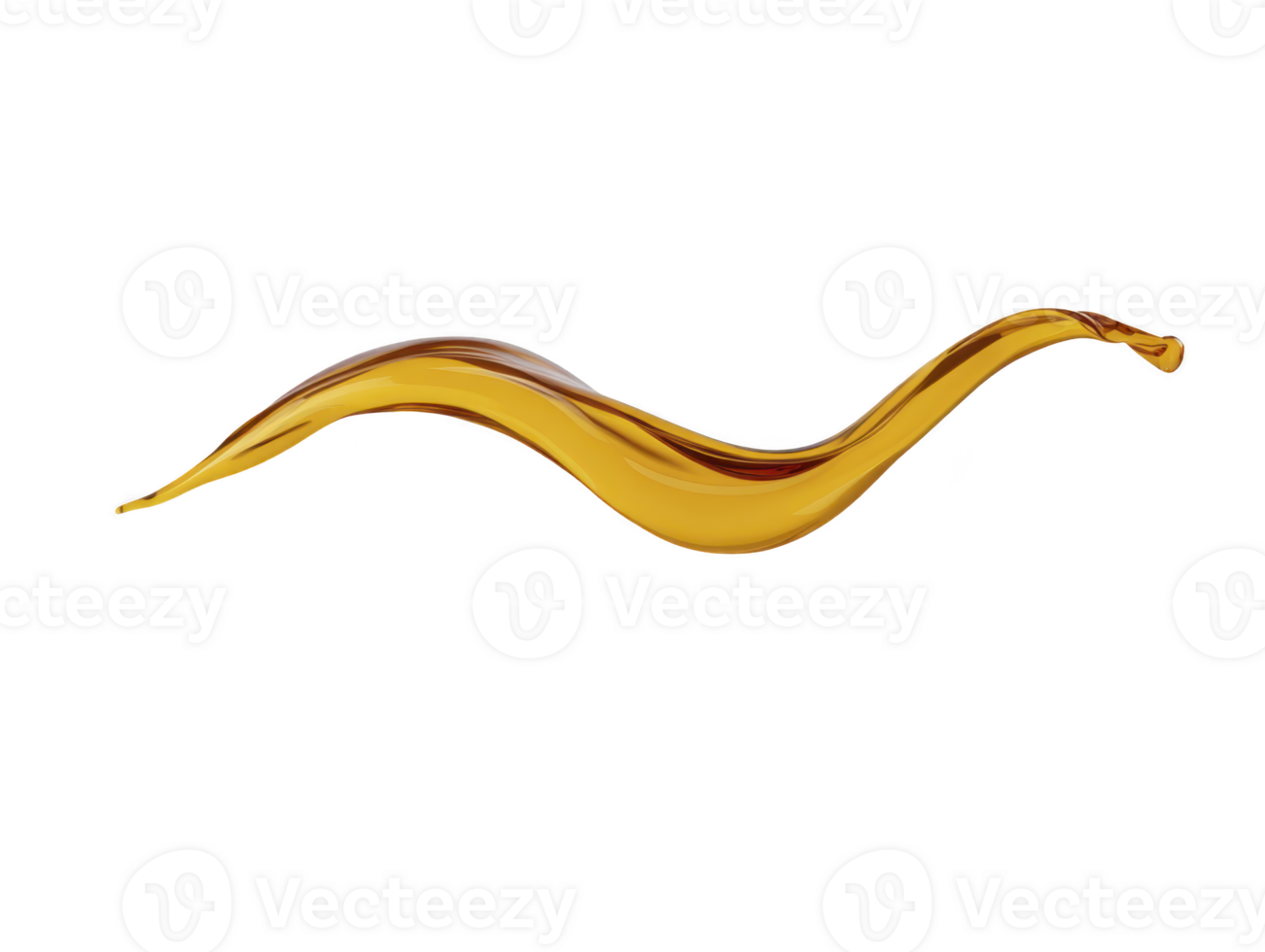 Golden liquid splash isolated on transparency background fluid motion abstract wave shape glossy texture dynamic movement modern design creative concept vibrant color smooth curve energetic png