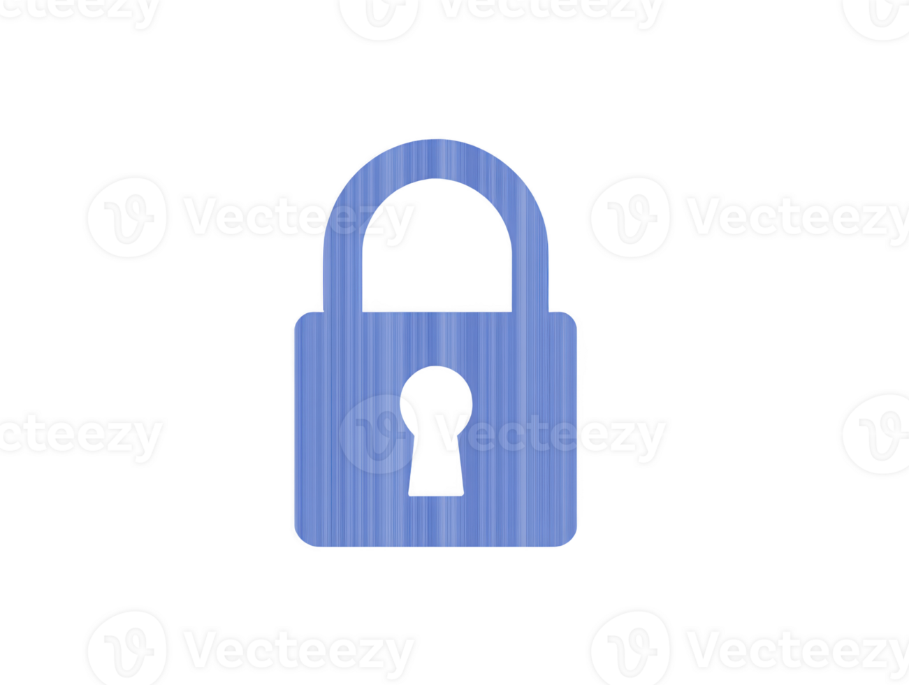 Blue padlock icon with vertical lines, symbolizing security, privacy, and protection, often used for digital safety, data encryption, and secure access concepts png
