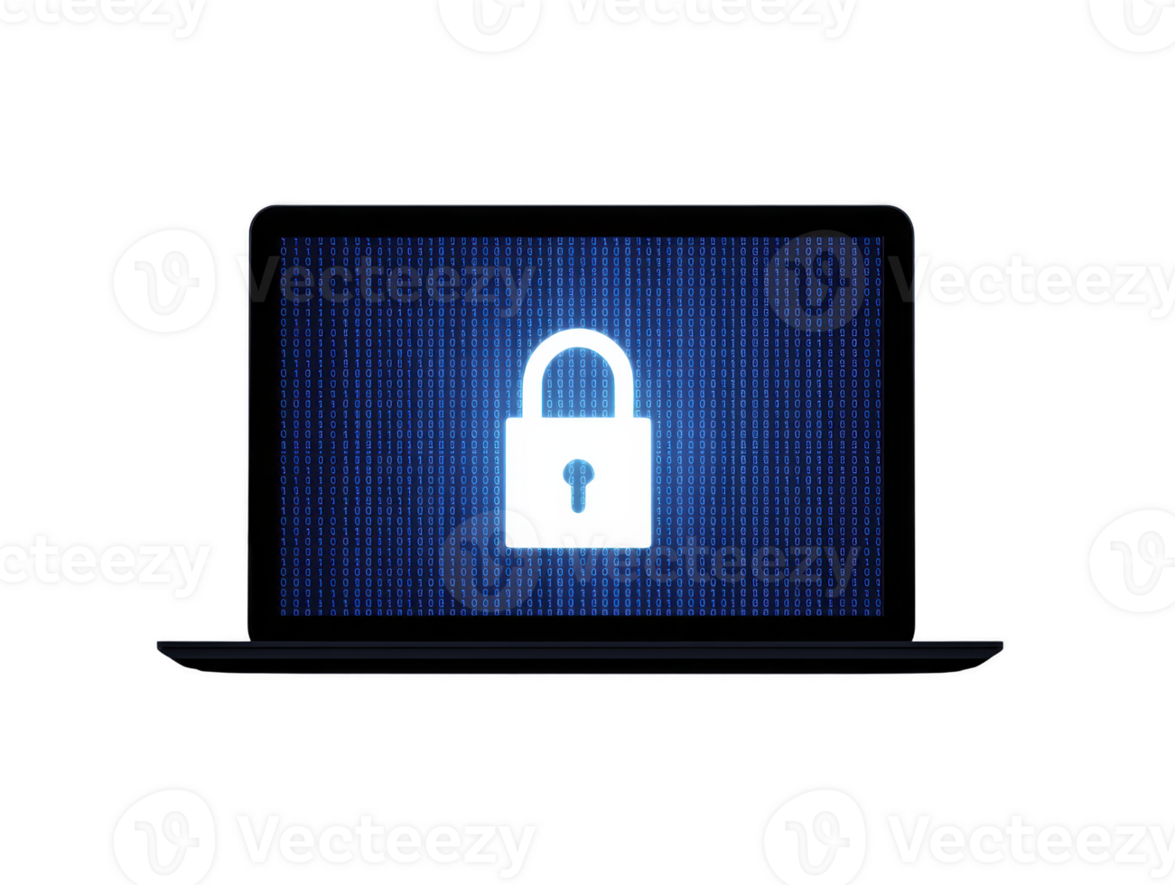 il computer portatile lucchetto binario codice sicurezza informatica dati protezione vita privata crittografia digitale sicurezza raggiante blu tecnologia Internet in linea sicurezza sicuro computer informazione accesso serratura schermo avvertimento png