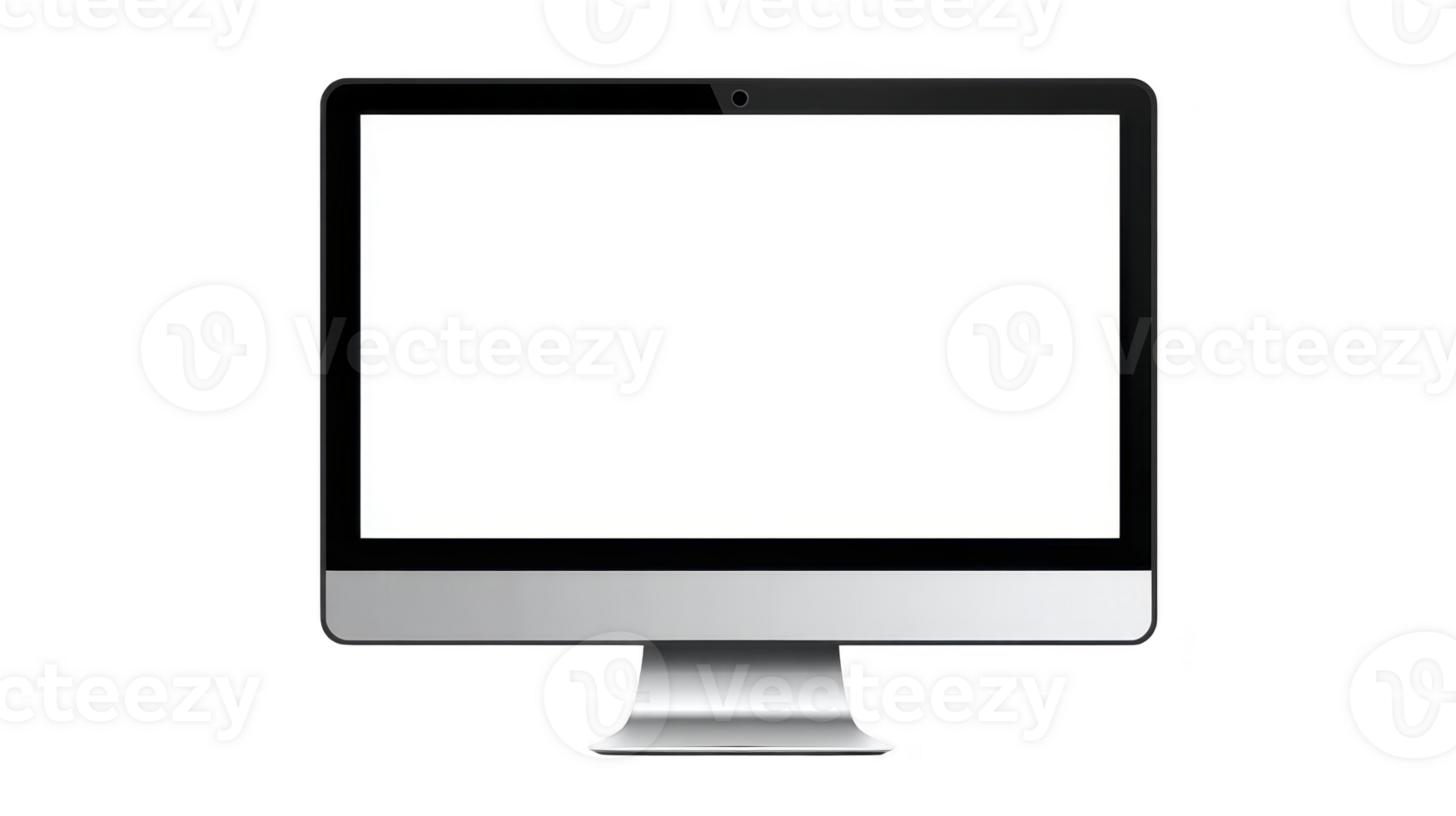 computador monitor com em branco branco tela isolado em transparente fundo, moderno tecnologia dispositivo para digital exibição e trabalhos png
