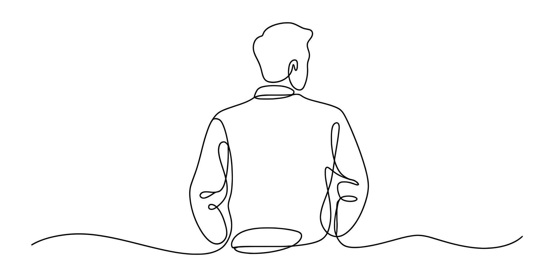 Minimalist chef continuous line drawing art abstract sketch minimalist style vector