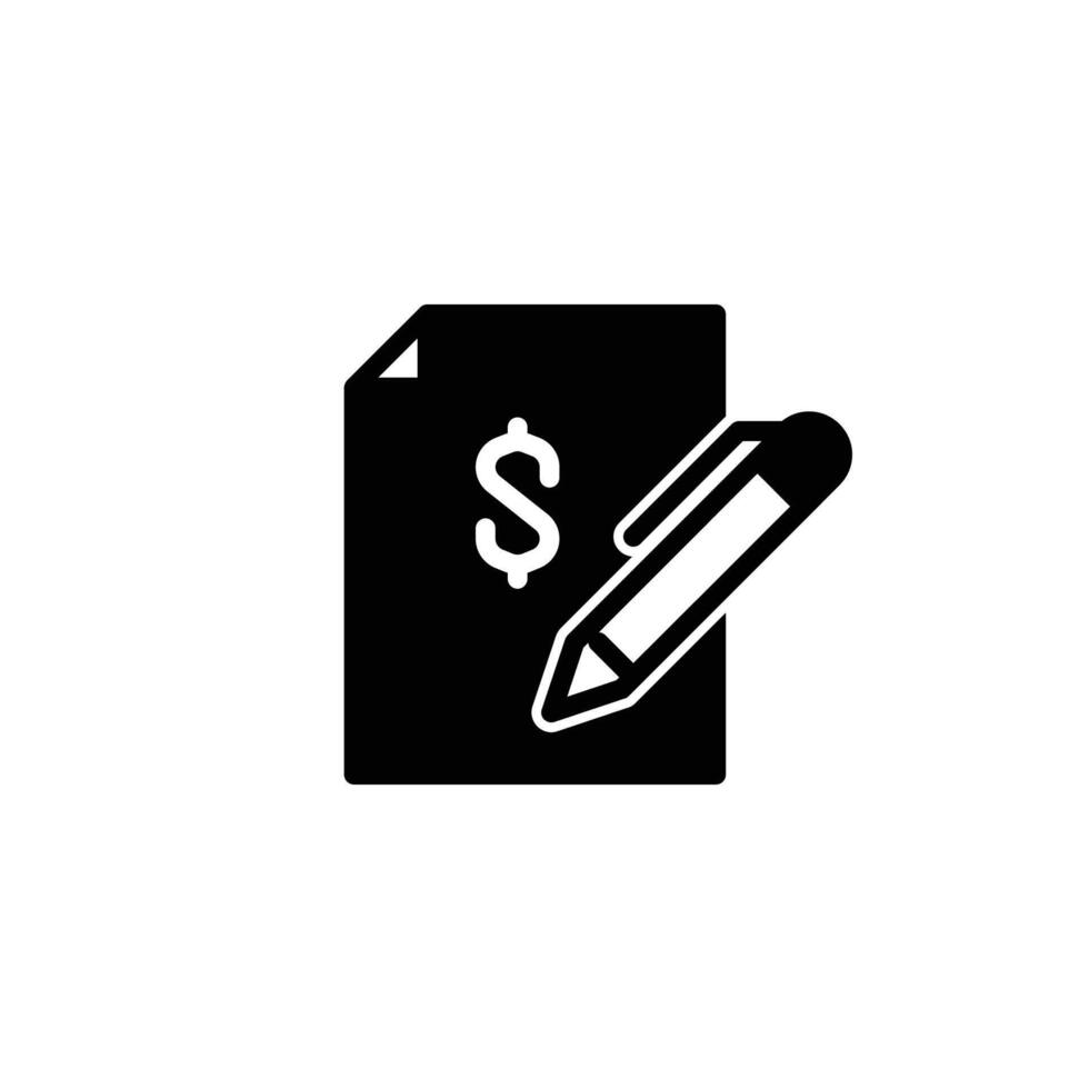 business contract solid icon design good for web or mobile app vector
