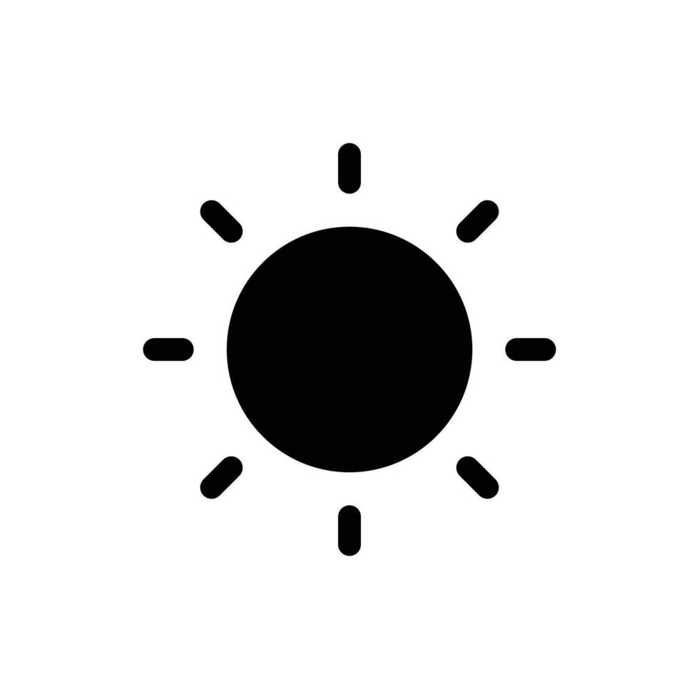 Brightness solid black icon design good for web or mobile app vector