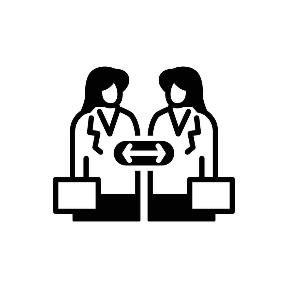 Mutual collaboration solid icon design good for web or mobile app vector