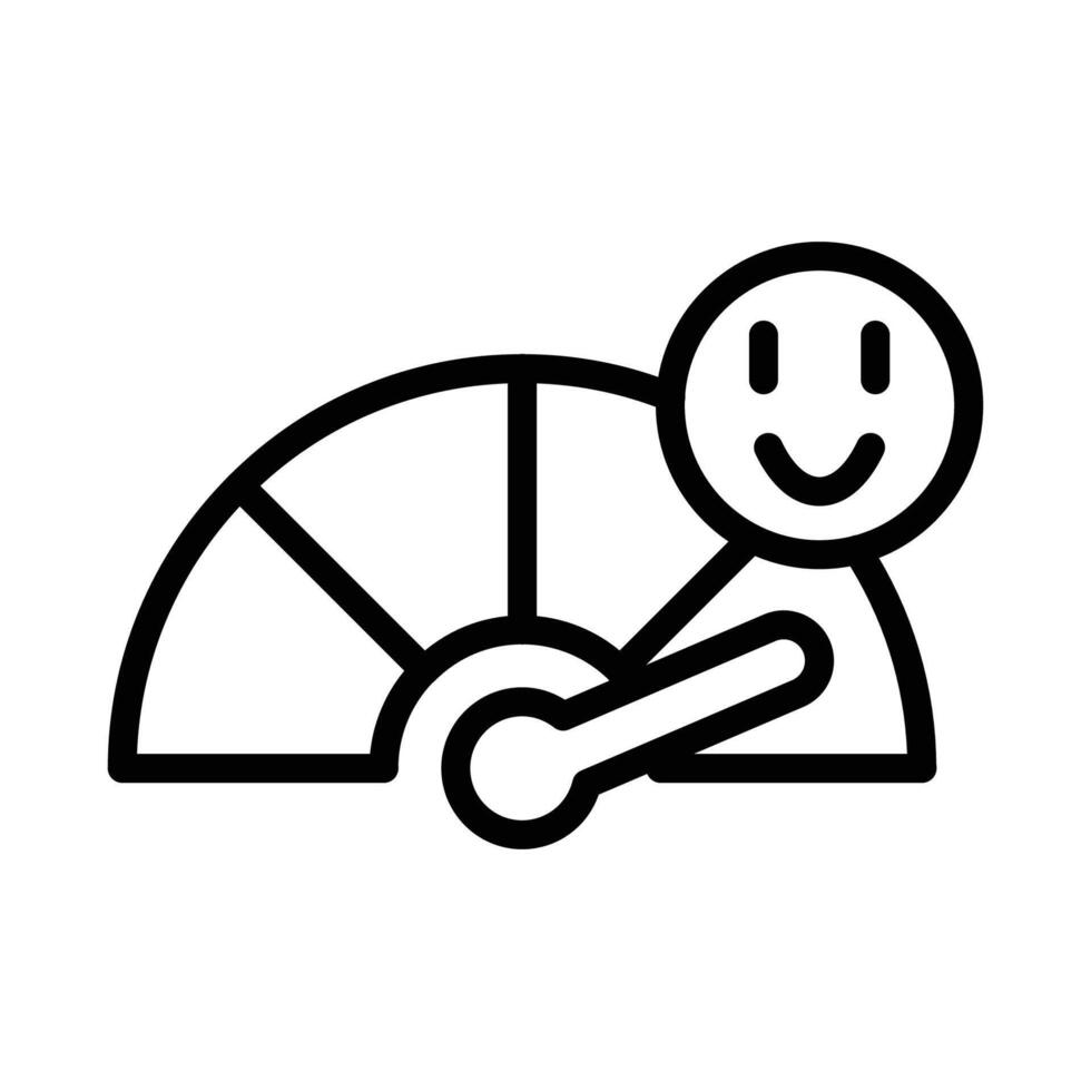 customer satisfaction meter outline icon design good for web or mobile app vector