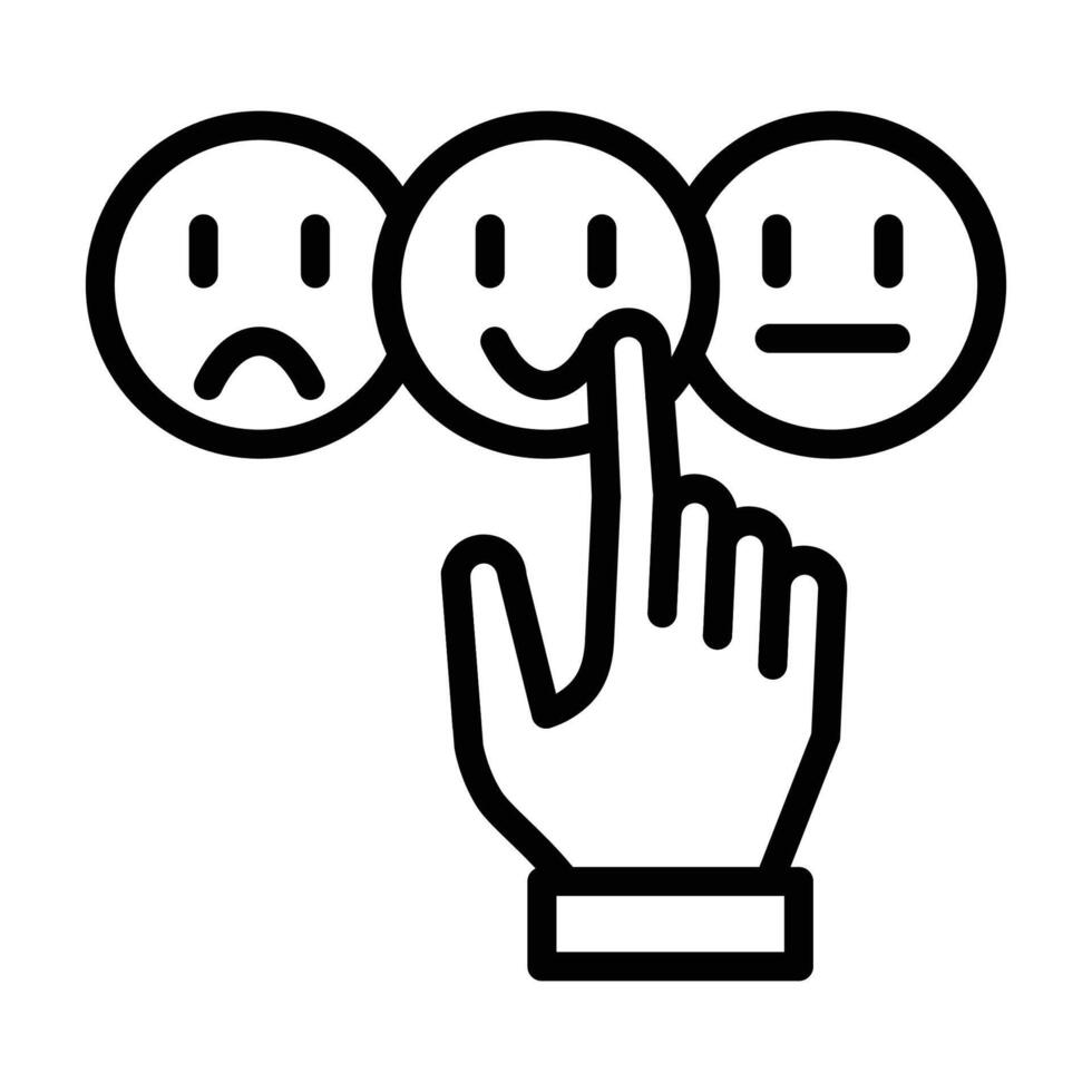 Customer satisfaction grade outline icon design good for web or mobile app vector