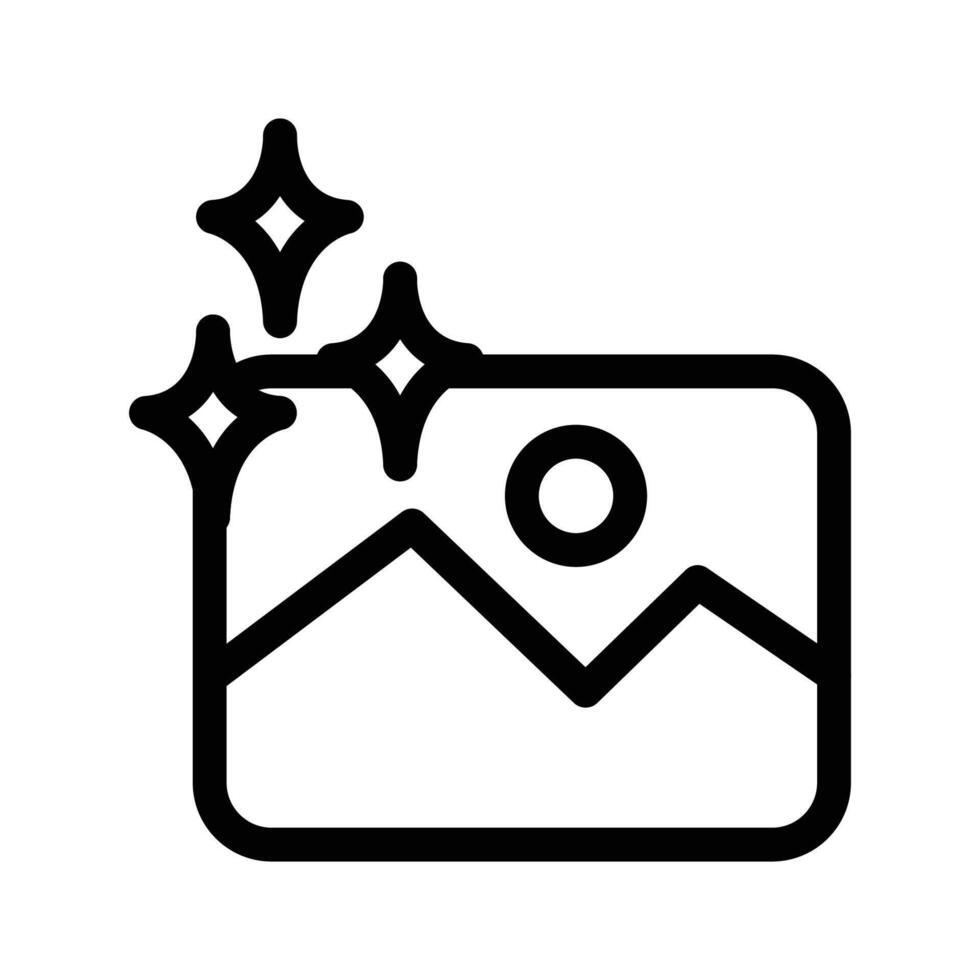 Image, automatic image editing outline icon design good for web or mobile app vector