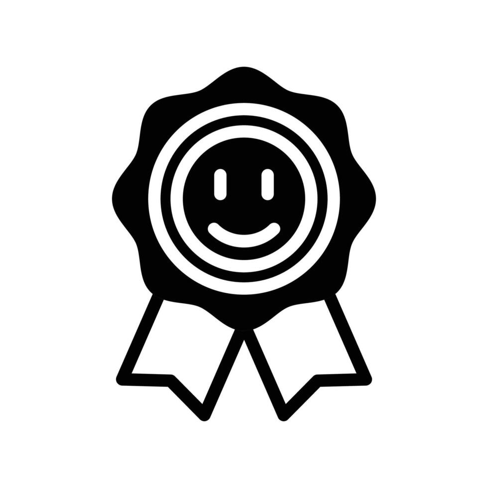 Satisfaction guaranteed solid icon design good for web or mobile app vector