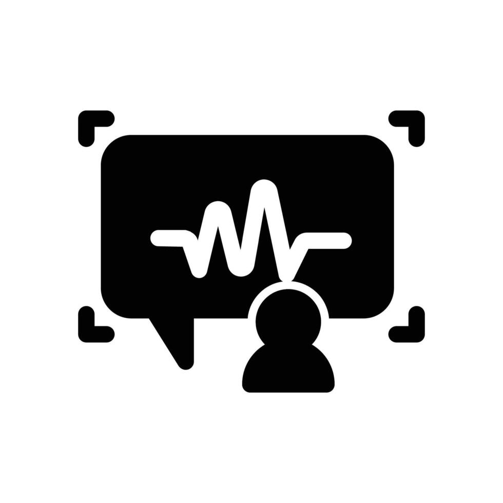 Speech sound recognition solid icon design good for web or mobile app vector